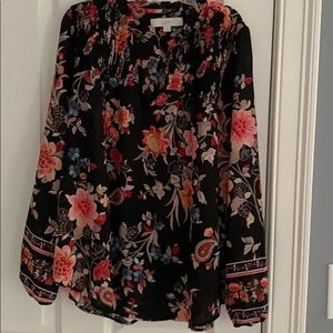 Loft NWOT floral blouse size L